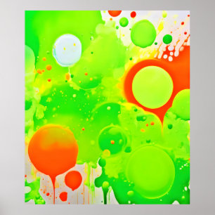 Green & Orange Hues Poster