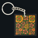 Green & Orange Modern Abstract Floral Key Ring<br><div class="desc">Green & Orange Modern Abstract Floral is a stylish and eye-catching design featuring fresh green tones combined with vibrant orange floral elements. The modern abstract style creates a unique artistic look that feels both elegant and contemporary. Perfect for adding a touch of creativity and nature-inspired beauty to everyday products, home...</div>