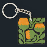 Green & Orange Modern Abstract Floral Key Ring<br><div class="desc">Green & Orange Modern Abstract Floral is a stylish and eye-catching design featuring fresh green tones combined with vibrant orange floral elements. The modern abstract style creates a unique artistic look that feels both elegant and contemporary. Perfect for adding a touch of creativity and nature-inspired beauty to everyday products, home...</div>