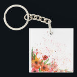 Green & Orange Modern Abstract Floral Key Ring<br><div class="desc">Green & Orange Modern Abstract Floral is a stylish and eye-catching design featuring fresh green tones combined with vibrant orange floral elements. The modern abstract style creates a unique artistic look that feels both elegant and contemporary. Perfect for adding a touch of creativity and nature-inspired beauty to everyday products, home...</div>