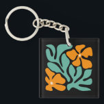 Green & Orange Modern Abstract Floral Key Ring<br><div class="desc">Green & Orange Modern Abstract Floral is a stylish and eye-catching design featuring fresh green tones combined with vibrant orange floral elements. The modern abstract style creates a unique artistic look that feels both elegant and contemporary. Perfect for adding a touch of creativity and nature-inspired beauty to everyday products, home...</div>