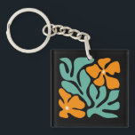 Green & Orange Modern Abstract Floral Key Ring<br><div class="desc">Green & Orange Modern Abstract Floral is a stylish and eye-catching design featuring fresh green tones combined with vibrant orange floral elements. The modern abstract style creates a unique artistic look that feels both elegant and contemporary. Perfect for adding a touch of creativity and nature-inspired beauty to everyday products, home...</div>