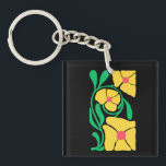 Green & Orange Modern Abstract Floral Key Ring<br><div class="desc">Green & Orange Modern Abstract Floral is a stylish and eye-catching design featuring fresh green tones combined with vibrant orange floral elements. The modern abstract style creates a unique artistic look that feels both elegant and contemporary. Perfect for adding a touch of creativity and nature-inspired beauty to everyday products, home...</div>