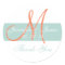Green Orange Monogram Wedding Thank You Stickers