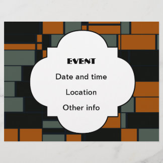Green orange rectangles flyer