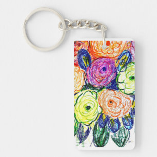 Green Orange Rosaa Key Ring