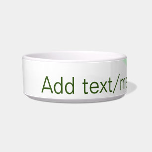 Green orange stripes add name text message simple  bowl