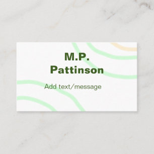Green orange stripes add name text message simple business card