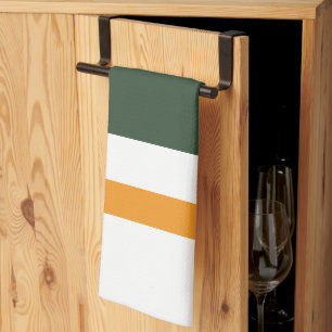 Green orange tea towel
