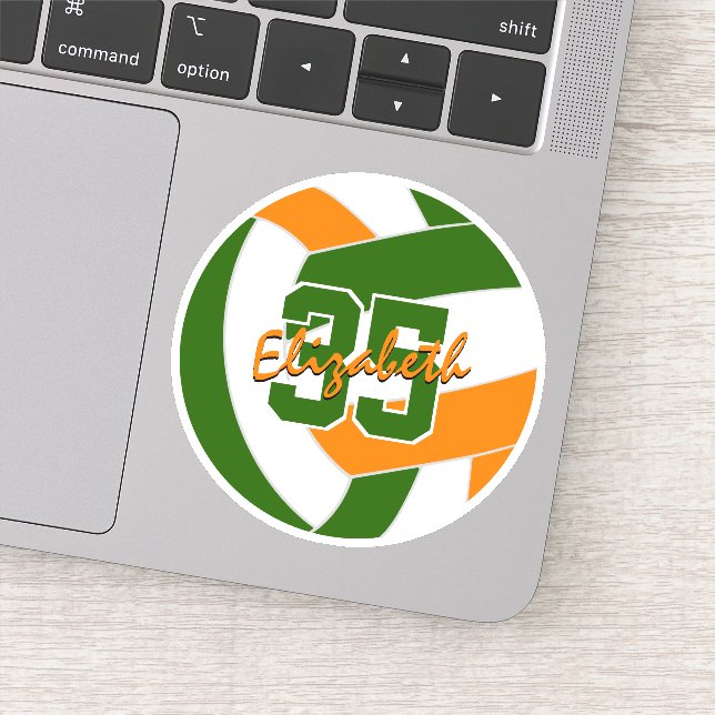 green orange volleyball team colours  (Detail)