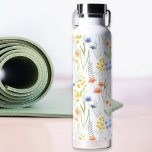 Green Orange Watercolor Wildflower  Water Bottle<br><div class="desc">This boho wildflower pattern would look great on your water bottle. If you would like to personalize this product,  please contact the designer.</div>