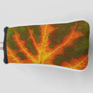 Green Orange & Yellow Aspen Leaf #1 Golf Head Cover