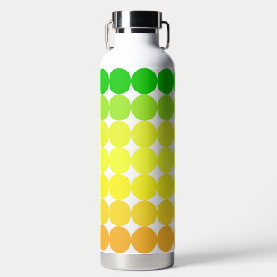 GREEN ORANGE YELLOW GEOMETRIC PATTERNS WATER BOTTLE