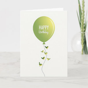 Green Orb Birthday Card