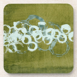 Green Orbs I Coaster