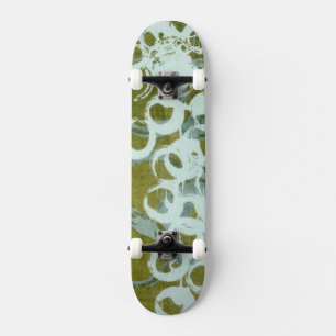 Green Orbs I Skateboard