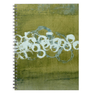 Green Orbs I Spiral Notebook