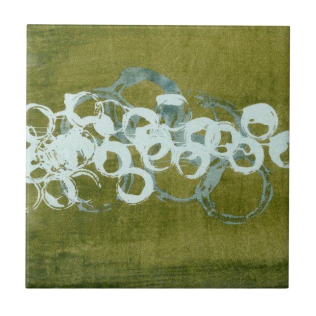 Green Orbs I Tile (Front)