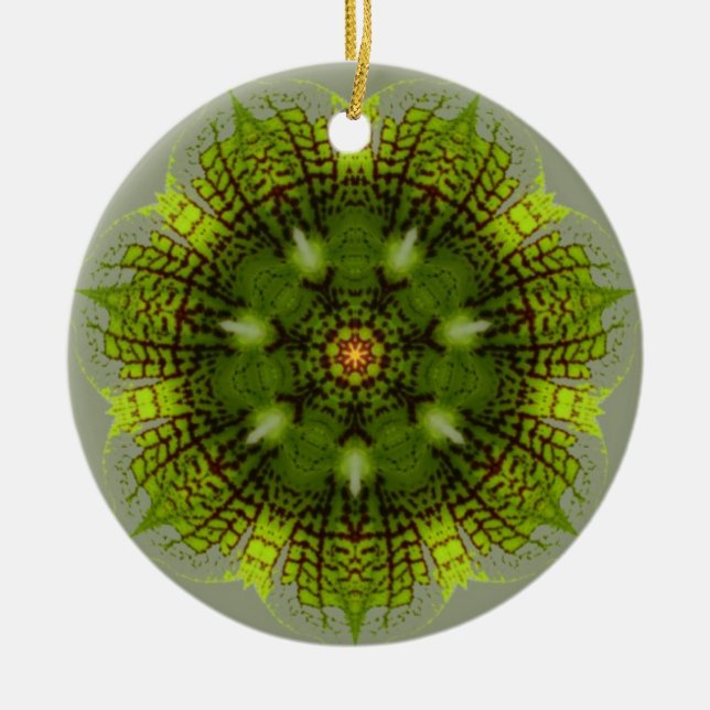 Green Orchid Ornament (Front)
