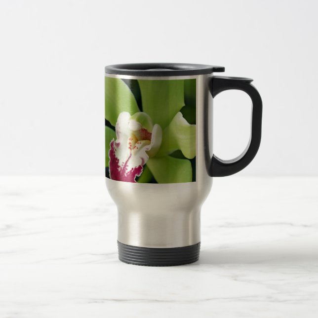 Green Orchid Travel Mug (Right)