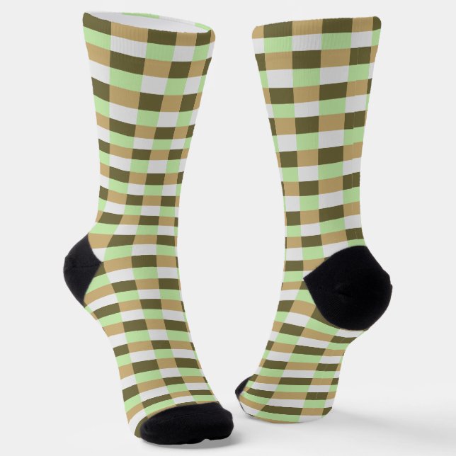 Green Organic Nature Colors Socks (Angled)
