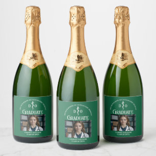 Green Osteopathic Medical School Graduation Party Sparkling Wine Label