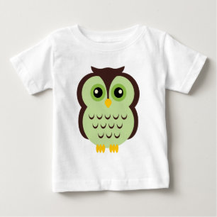 Green Owl Baby T-Shirt