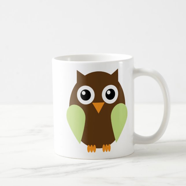 Green Owl Coffee Mug (Right)