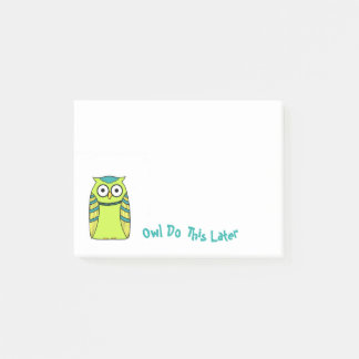 Green Owl Memo Pad Post-it Notes