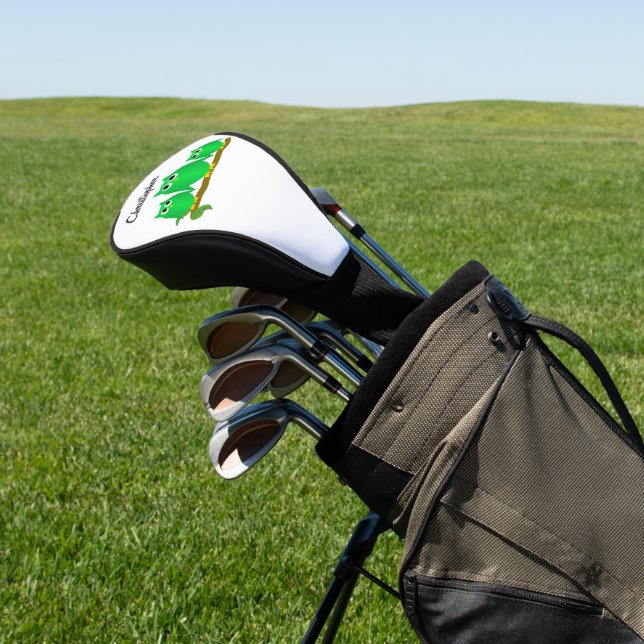 Green Owls Design Personalised Golf Head Cover (In Situ)