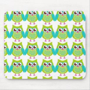Green Owls Gift Mouse Pad
