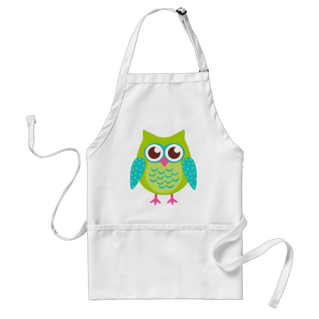 Green Owls Gift Standard Apron (Front)