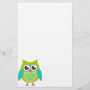 Green Owls Gift Stationery