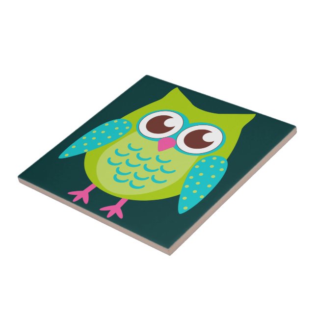 Green Owls Gift Tile (Side)