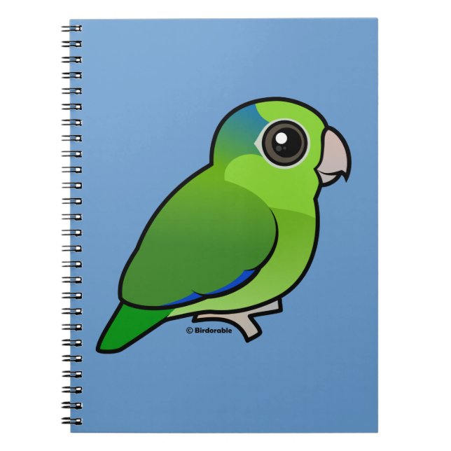 Green Pacific Parrotlet Spiral Notebook (Front)