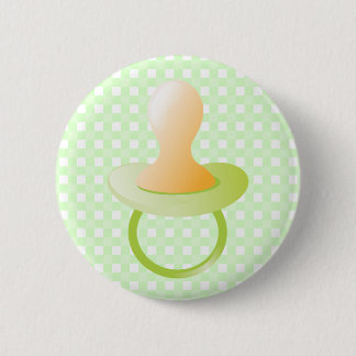 Green Pacifier 6 Cm Round Badge