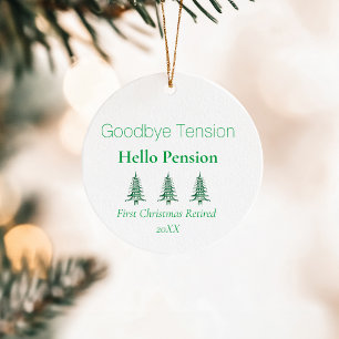 Green Pagoda Christmas Trees Retirement 1-Photo  Ceramic Tree Decoration