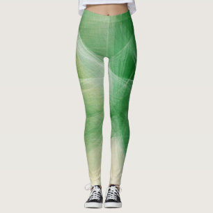 Green Paint Splatter Leggings