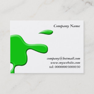Green Paint Splodge Business Card