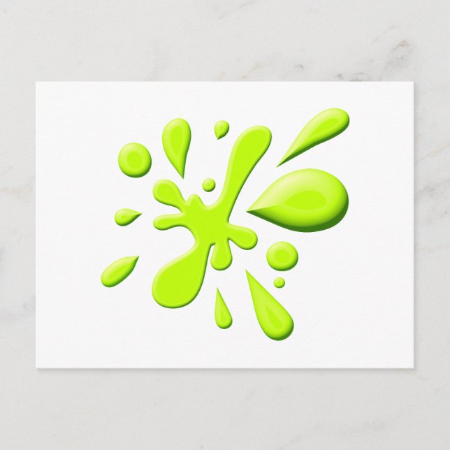 Green Paint Splodge Postcard (Front)