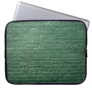 Green painted wall laptop sleeve