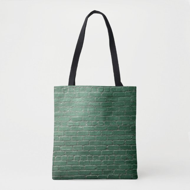 Green painted wall tote bag (Front)