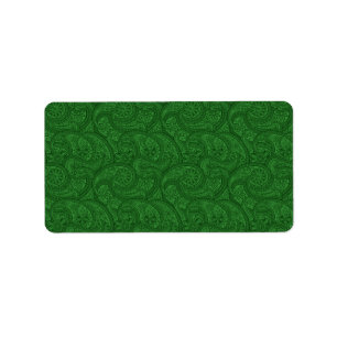 Green Paisley Label
