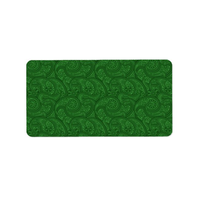 Green Paisley Label (Front)