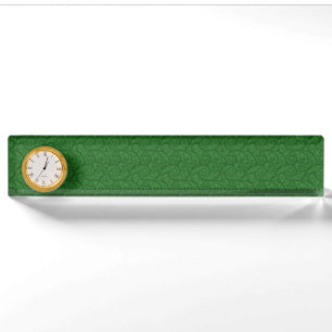 Green Paisley Nameplate