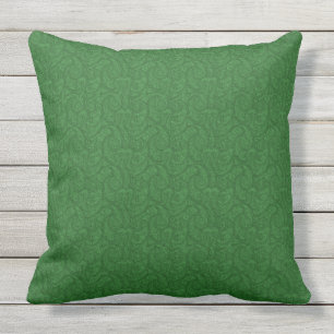 Green Paisley Outdoor Cushion