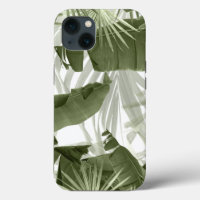 Green Palm Banana Leaves Bliss 1 #art #nature