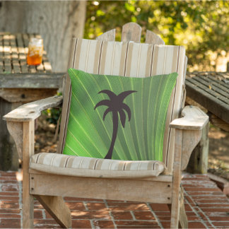 Green Palm Frond Cushion