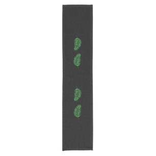 Green Palm Fronds Silhouettes Short Table Runner