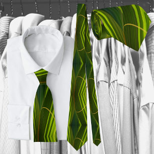 Green Palm Fronds Tie
